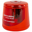 Точилка электрическая BRAUBERG DOUBLE BLADE RED, двойное лезвие, питание от 2 батареек АА, 271338