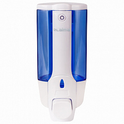 Дозатор для жидкого мыла LAIMA, НАЛИВНОЙ, 0,38 л., белый (тонированный), ABS-пластик, 603921