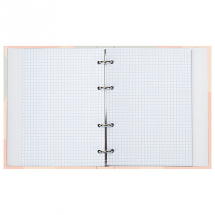 Тетрадь на кольцах А5 (165х215 мм), 120 листов, твердый картон, клетка, BRAUBERG, Девушка, 404076