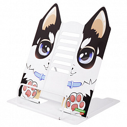 Подставка для книг и учебников большая фигурная BRAUBERG KIDS "Puppy", регулируемый угол наклона, металлическая, 238058