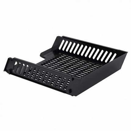 Лоток горизонтальный для бумаг BRAUBERG-MAXI, с пазами, А4 (358х272х75,5 мм), сетчатый, черный, 231141