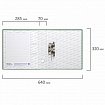 Папка-регистратор BRAUBERG с покрытием из ПВХ, 70 мм, зеленая (удвоенный срок службы), 221818