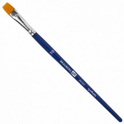 Кисти художественные набор 4 штуки, синтетика (плоские № 2, 4, 6, 10) BRAUBERG ART DE