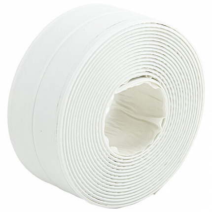 Клейкая лента бордюрная для ванны и кухни повышенной клейкости 38 мм х 3,35 м, бутил, DASWERK (ДАСВЕРК), 608774