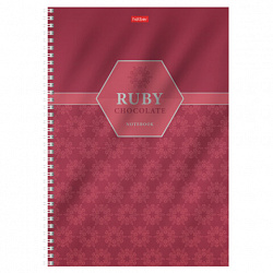 Тетрадь А4 96 л., HATBER, гребень, клетка, металлизированный картон, выборочный лак, "Chocolate" (микс), 083451, 96Т4мтлВ1гр