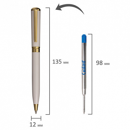 Ручка подарочная шариковая GALANT "ROSETTE", корпус слоновая кость с розовым оттенком, узел 0,7 мм, синяя, 143503