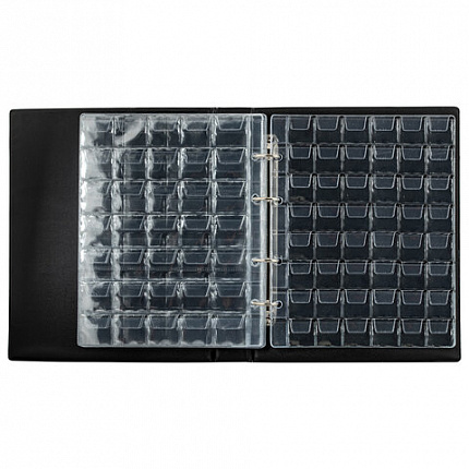 Альбом нумизмата для 297 монет и 6 бон (купюр) "OPTIMA", 230х270 мм, ПВХ, коричневый, STAFF, 238077