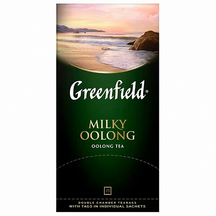 Чай GREENFIELD "Milky Oolong" улун с добавками, 25 пакетиков в конвертах по 2 г, 1067-15
