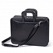 Портфель "Карьера", 36х31х7 см, искусственная кожа, 2 отделения, на молнии, черный, 162