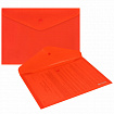 Папка-конверт с кнопкой BRAUBERG "SUPER", А4, матовая непрозрачная, красная, ПРОЧНАЯ 0,2 мм, 272878