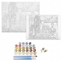 Картина по номерам 40х50 см, ОСТРОВ СОКРОВИЩ "Чайки южных берегов", подрамник, акрил, кисти, 662894