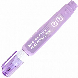 Ручка-корректор в пастельном корпусе BRAUBERG PASTEL, 9 мл, металлический наконечник, ассорти, 271251