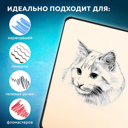 Скетчбук, слоновая кость 140 г/м2, 200х200 мм, 80 л., КОЖЗАМ, резинка, BRAUBERG ART CLASSIC, CROCO, коричневый, 116473