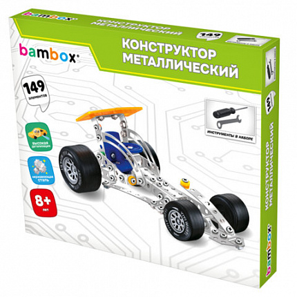 Конструктор металлический "Машинки" 4 вида ассорти, BAMBOX (БАМБОКС), 666367