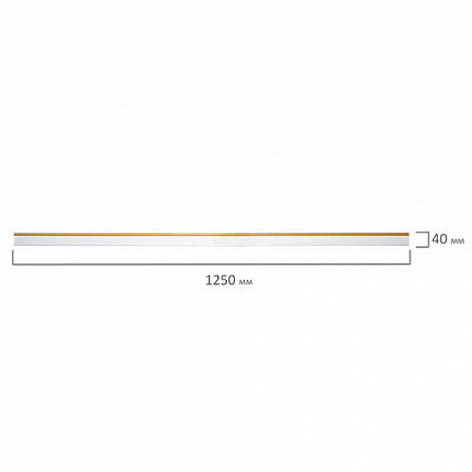 Ценникодержатели полочные самоклеящиеся прозрачные 1250 мм, КОМПЛЕКТ 10 шт., DBR39, 197302