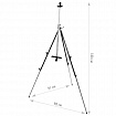 Мольберт полевой металлический BRAUBERG ART CLASSIC, тренога, переносной, разлож.92х203х92см, 191282