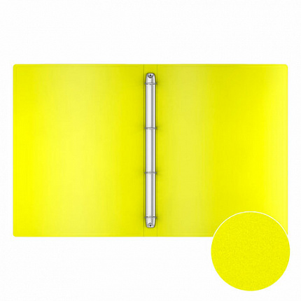 Папка на 4 кольцах ERICH KRAUSE "Matt Neon", 24 мм, до 150 листов, ассорти, 0,6 мм, 49975