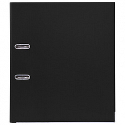 Папка-регистратор, покрытие пластик, 50 мм, ПРОЧНАЯ, с уголком, BRAUBERG, черная, 226589