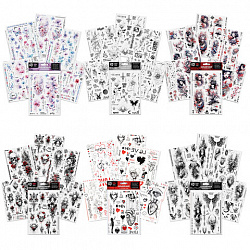 Наклейки-тату, набор 5 листов, АССОРТИ, 21х14,8 см, PRIORITY