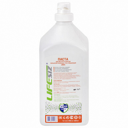 Паста очищающая для рук, 2 л, ЭЛЕН, от сильных загрязнений (жир, битум, строительные смеси)