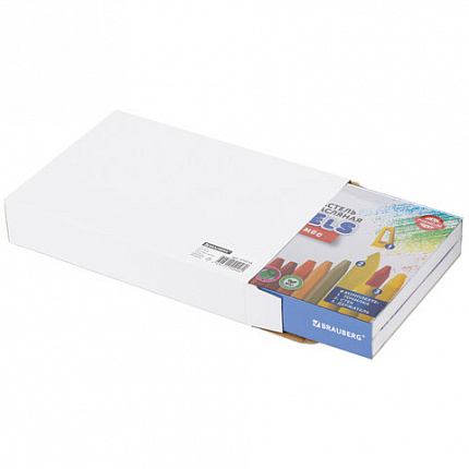 Пастель масляная восковые мелки утолщенные 72 цвета с точилкой, держателем и стеком, BRAUBERG PREMIUM, 272715