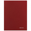 Папка с металлическим скоросшивателем и внутренним карманом BRAUBERG "Диагональ", темно-красная, до 100 листов, 0,6 мм, 221355