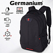 Рюкзак GERMANIUM UPGRADE универсальный, 3 отделения, отделение для ноутбука, USB-порт, "UP-3", черный, 47х33х21 см, 271667