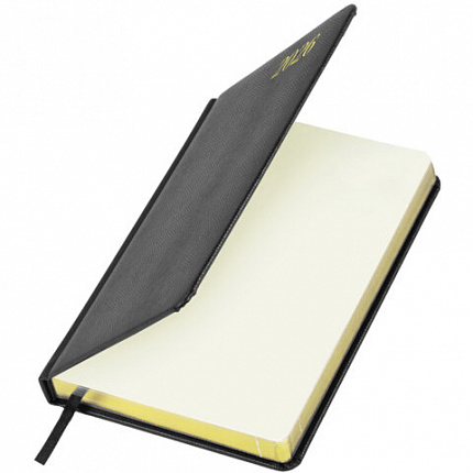 Ежедневник датированный 2026 А5 138x213 мм, BRAUBERG "Iguana", под кожу, черный, 117054