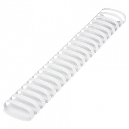 Пружины пластиковые для переплета, КОМПЛЕКТ 50 шт., 51 мм (для сшивания 411-450 л.), белые, BRAUBERG, 530935