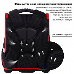 Ранец ЮНЛАНДИЯ WISE, 1 отделение, 3 кармана, устойчивое дно, "Football camp", 37x29х15 см, 271400