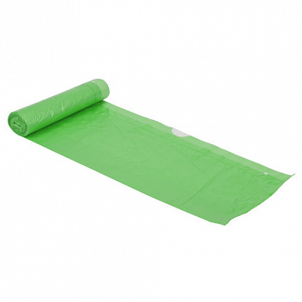 Мешки для мусора биоразлагаемые с завязками LAIMA "ULTRA" 35 л, рулон 20 шт., прочные, ПНД 15 мкм, 50х60 см, 607688