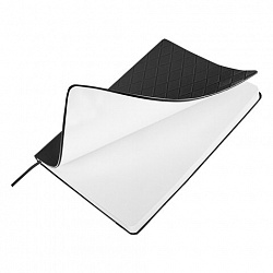 Блокнот А5 138x213 мм, BRAUBERG "Tissage", под кожу, 80 л., резинка, клетка, черный, 116601