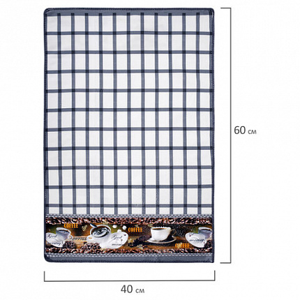 Салфетка из МИКРОФИБРЫ универсальная, 40х60 см, фиолетовая клетка, орнамент, 240 г/м2, BOOMHOUSE (БУМХАУС), 700882