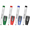 Маркеры стираемые на магните со стирателем для белой доски, 4 ЦВЕТА, BRAUBERG "UNIVERSAL", 3 мм, 152491