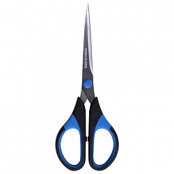 Ножницы BRAUBERG "Office-Expert" 170 мм, сине-черные, резиновые вставки, 3-х сторонняя заточка, 231561