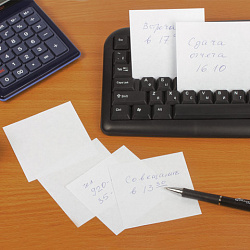 Блок для записей непроклеенный, 9х9х5 см, плотность 80 г/м2, белизна 95-98%, ОФИСМАГ, 127800