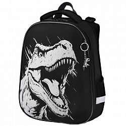Ранец BRAUBERG SHINY, 2 отделения, с брелком, Scary dino, СВЕТЯЩИЙСЯ РИСУНОК, 38х28х14 см, 273143