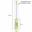 Швабра с флаундером 40 см, черенок 110 см, еврорезьба, насадка МОП микрофибра, индивидуальная упаковка пакет, ЛЮБАША, 606312