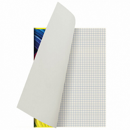 Тетрадь А4, 96 л., STAFF "Basic" скоба, клетка, офсет №2 ЭКОНОМ, обложка картон, "Настроение", 404068