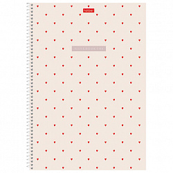 Тетрадь А4 96 л., HATBER, спираль, линия, тиснение, "LOVE IS..." (микс в спайке), 093597, 96Т4тВ2сп