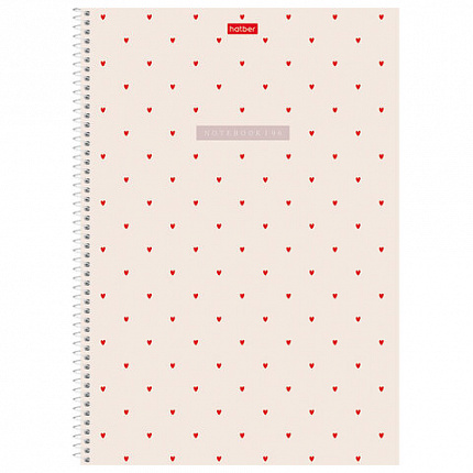 Тетрадь А4 96л. HATBER спираль, линия, тиснение, LOVE IS....(микс в спайке), 093597, 96Т4тВ2сп