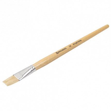 Кисть BRAUBERG, щетина, плоская, № 16, 200205