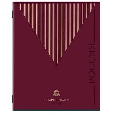 Тетрадь А5, 48 л., STAFF, скоба, линия, офсет №2 ЭКОНОМ, обложка картон, ТЕМНАЯ, 405629