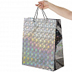 Пакет подарочный новогодний (1 шт.) 41x19x49 см (XXL), ГОЛОГРАФИЯ, ассорти 3 цвета, ЗОЛОТАЯ СКАЗКА, 609613