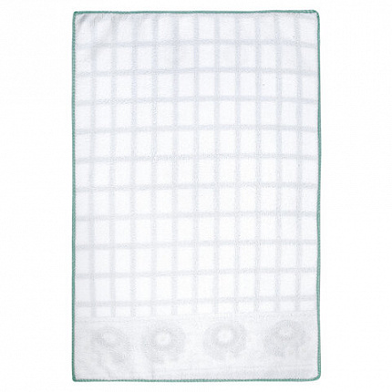 Салфетка из МИКРОФИБРЫ универсальная, 40х60 см, бирюзовая клетка, орнамент, 240 г/м2, BOOMHOUSE (БУМХАУС), 700879