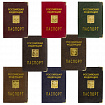 Обложка для паспорта, металлический шильд с гербом, ПВХ, ассорти, STAFF, 237579