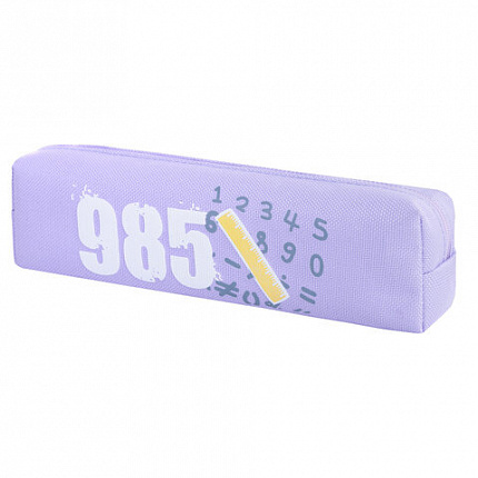 Пенал ЮНЛАНДИЯ ЮНИОР, 1 отделение, полиэстер, "Numbers", 20х6х4 см, 273807