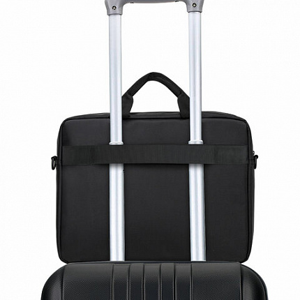 Сумка-портфель BRAUBERG "Protect" с отделением для ноутбука 15,6", 2 отделения, черная, 30х40х7 см, 270831