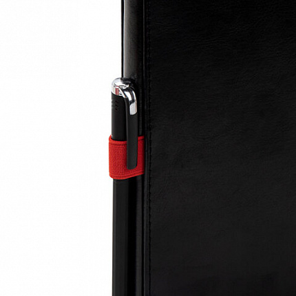 Ежедневник недатированный А5 148x218 мм, BRAUBERG "Inspiration", под кожу, застежка, цветной срез, 160 листов, черный, 118648