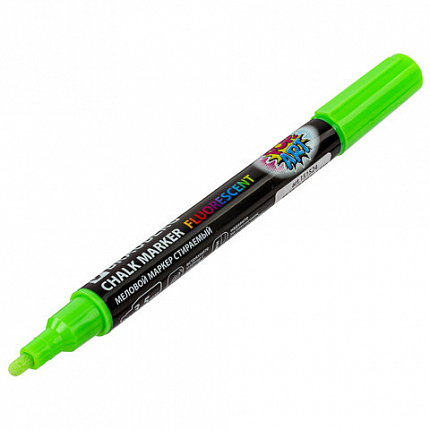 Маркер меловой "POP-ART" ЗЕЛЕНЫЙ, 3,5 мм, стираемый, для гладких поверхностей, BRAUBERG, 151524